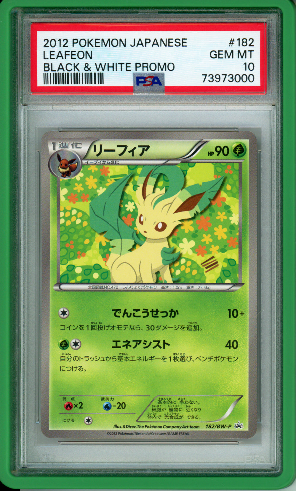 Complete Set of 2012 Eeveelution Black & White Promos - Japanese - PSA10
