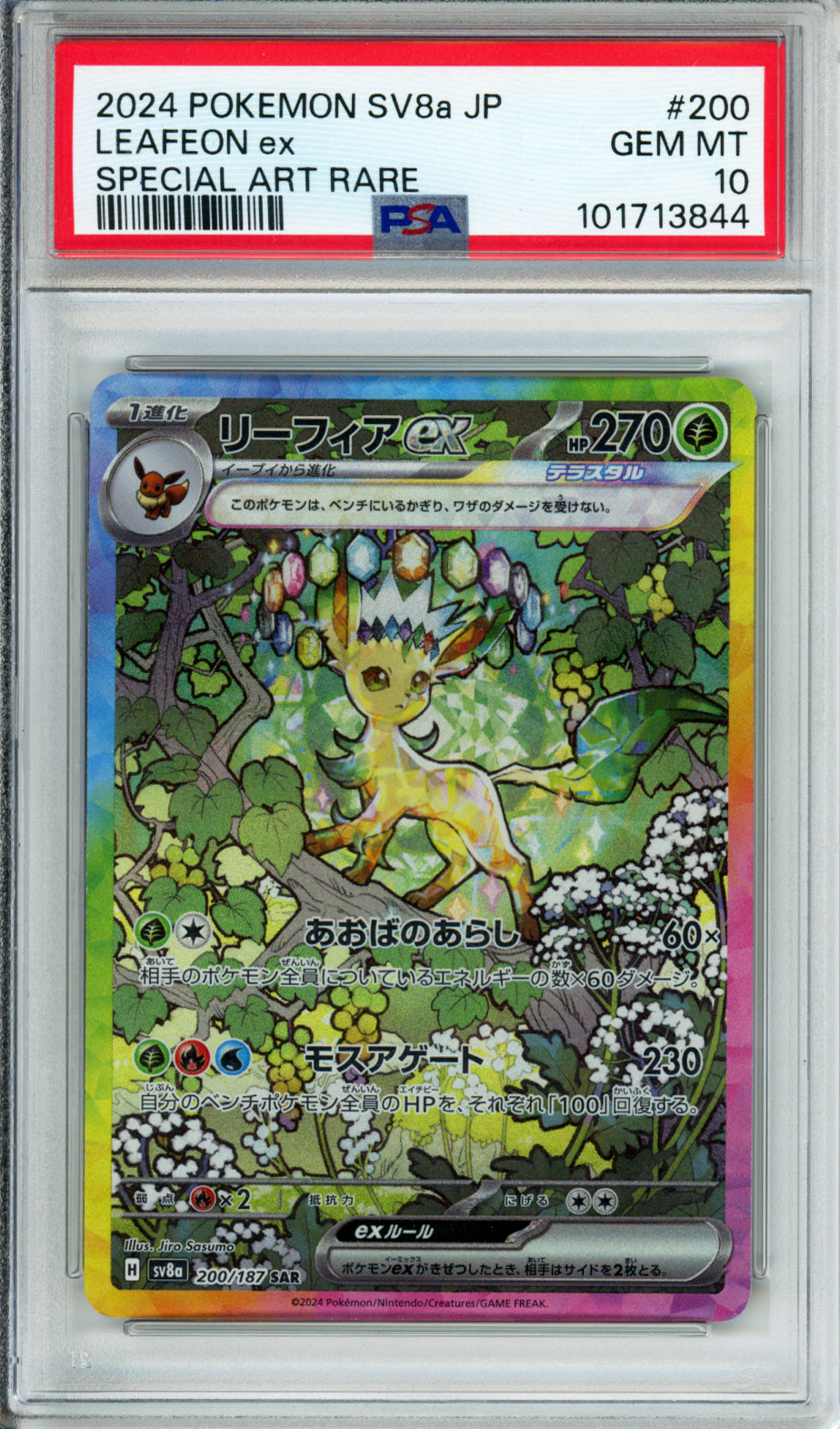 Complete Set of Terastal Festival Eeveelution SARs - Japanese - PSA10