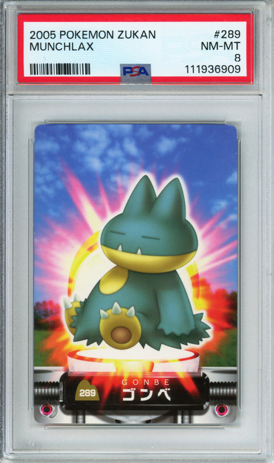 Munchlax - 2005 Pokemon Zukan - Japanese - #289 - PSA8