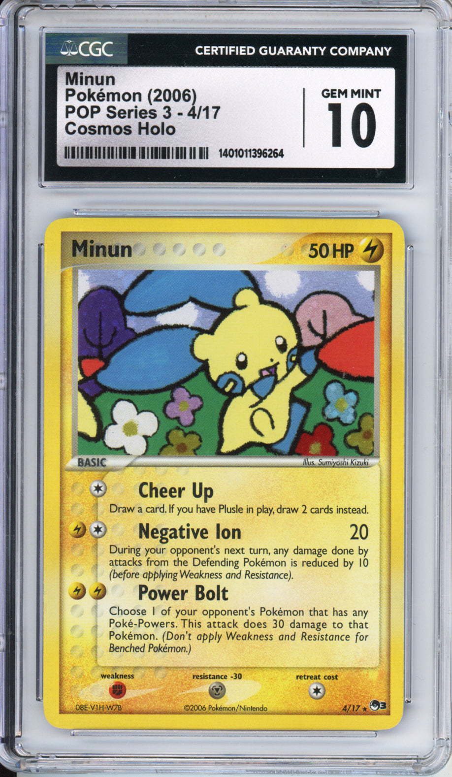 Minun (Cosmos Holo) - 2006 Pokemon POP Series 3 - #4/17 - CGC10