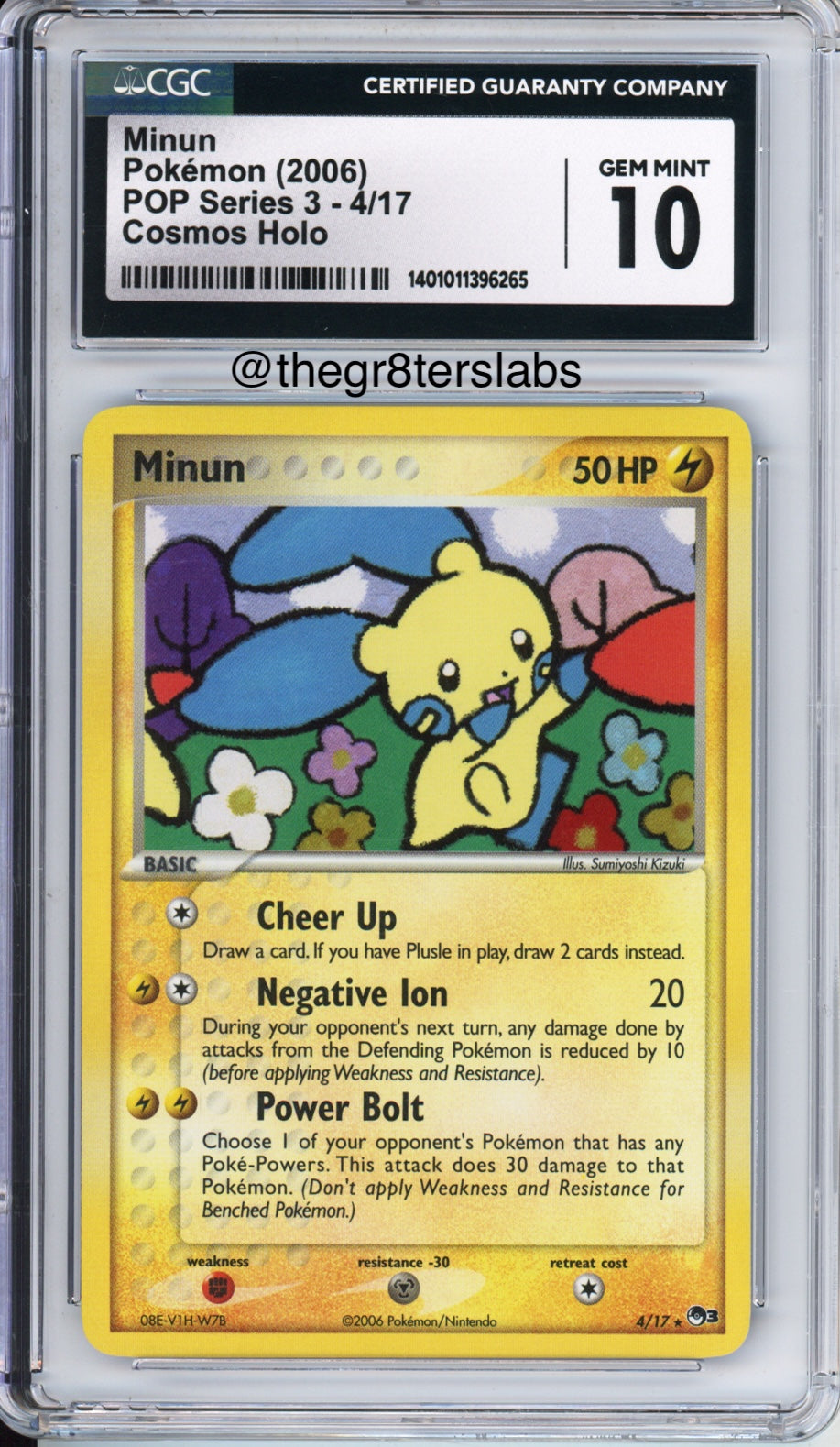 Minun (Cosmos Holo) - 2006 Pokemon POP Series 3 - #4/17 - CGC10