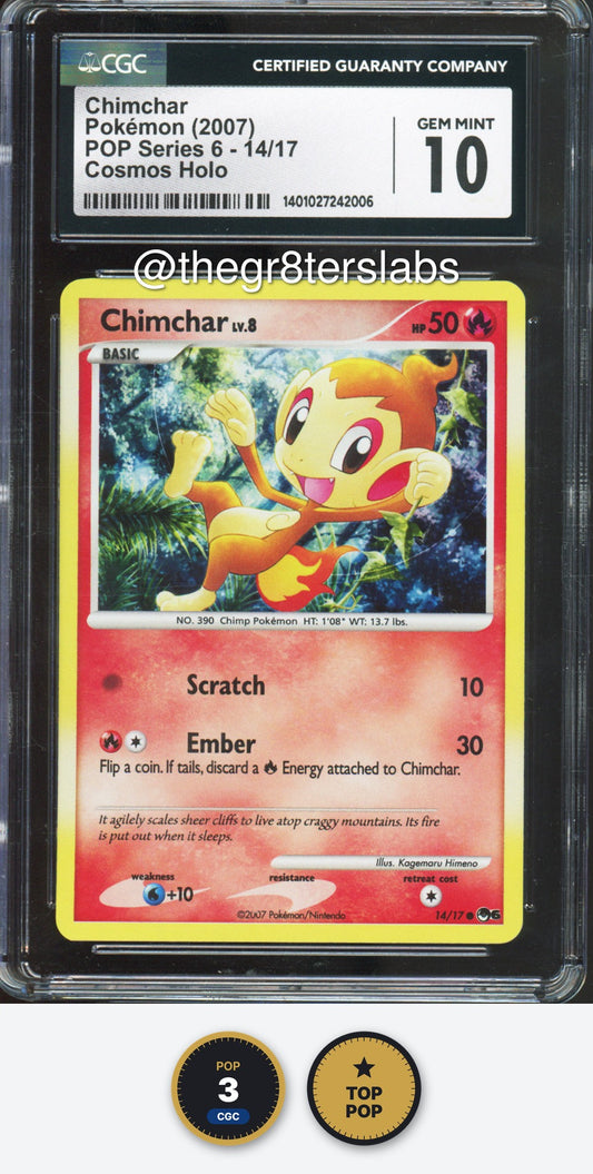 Chimchar (Cosmos Holo) - 2007 Pokemon POP Series 6 - #14/17 - CGC10
