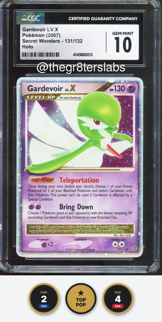 Gardevoir LV. X (Holo) - 2007 Pokemon Secret Wonders - #131/132 - CGC10