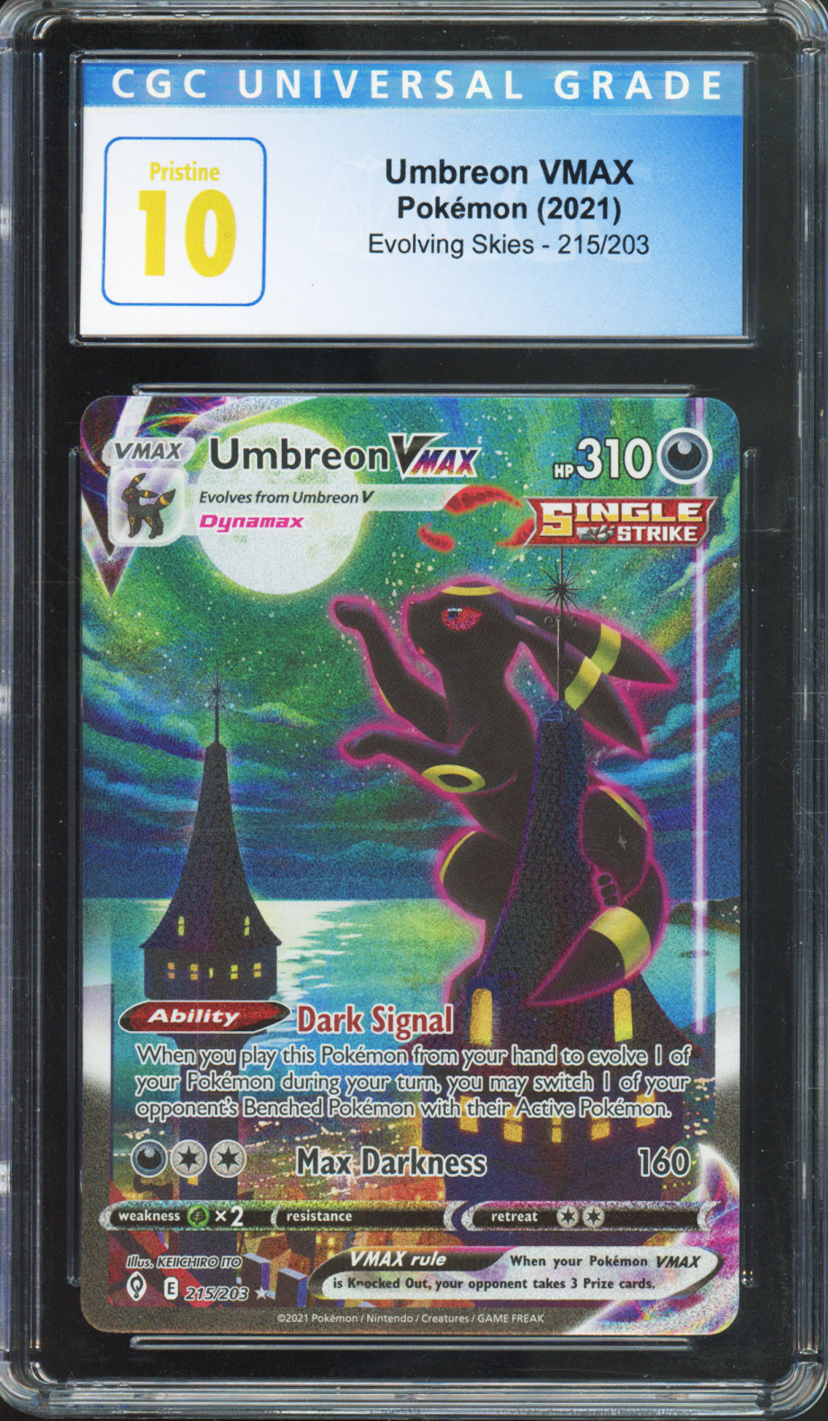 Umbreon VMAX (Special Illustration Rare) - 2021 Pokemon Evolving Skies - #215/203 - CGCP10