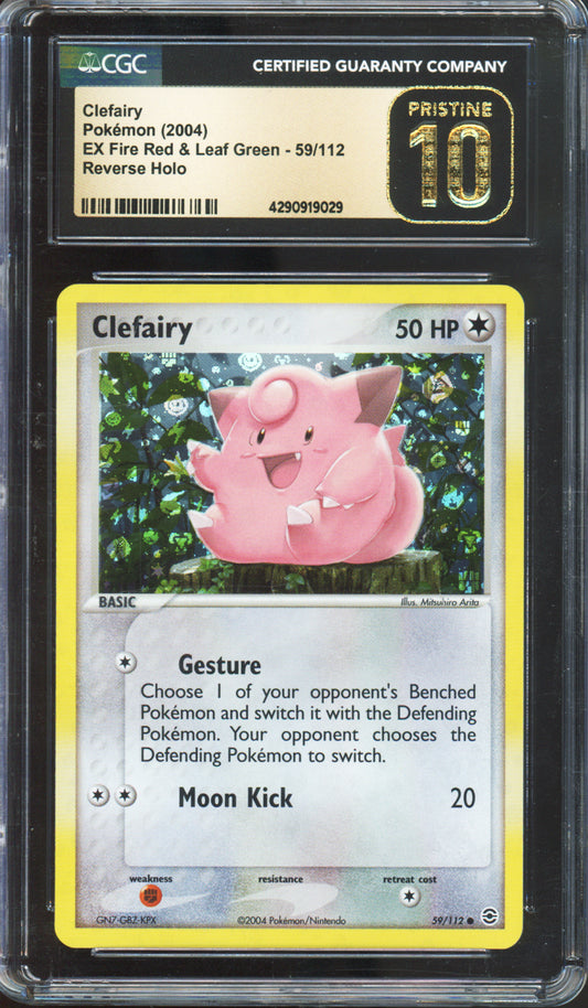 Clefairy (Reverse Holo) - 2004 Pokemon EX Fire Red & Leaf Green - #59/112 - CGCP10