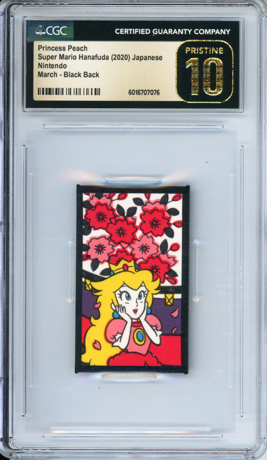 Princess Peach - 2020 Super Mario Hanafuda - Nintendo - March - Black Back - Japanese - CGCP10