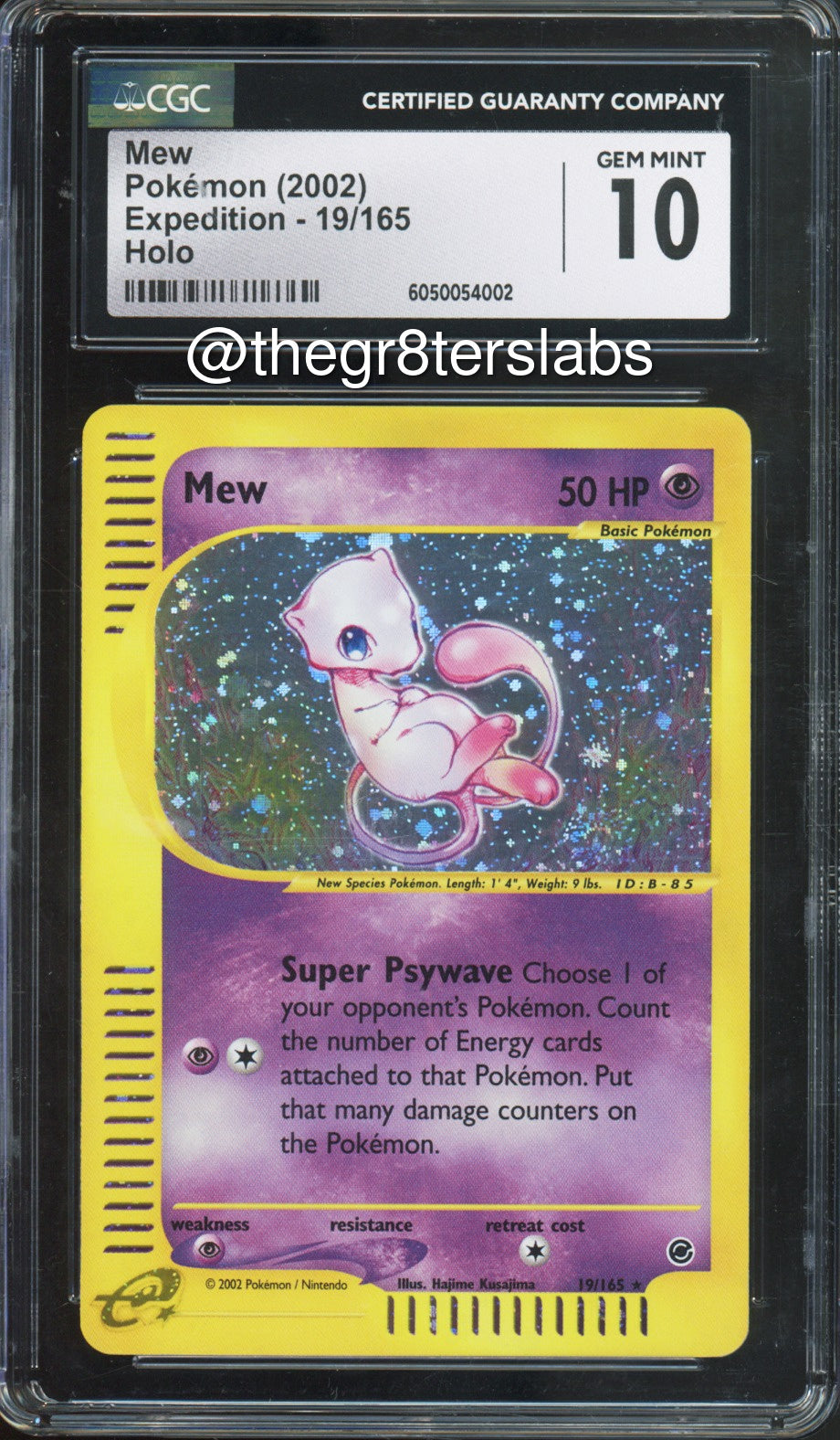 Mew (Holo) - 2002 Pokemon Expedition - #19/165 - CGC10 - front