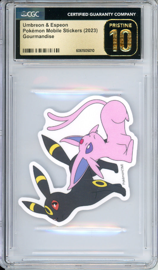 Umbreon & Espeon - 2023 Pokemon Mobile Stickers - Gourmandise - CGCP10