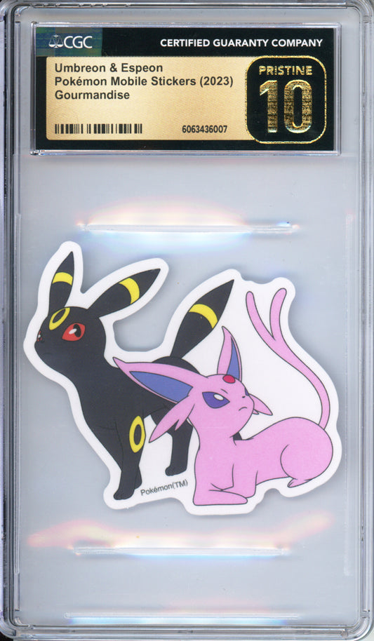 Umbreon & Espeon - 2023 Pokemon Mobile Stickers - Gourmandise - CGCP10