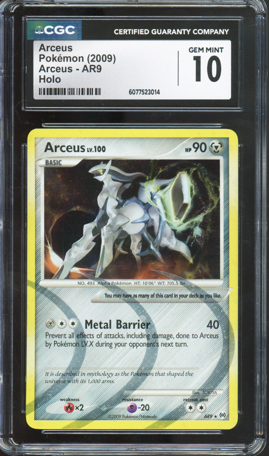 Arceus (Holo) - 2009 Pokemon Arceus - #AR9 - CGC10