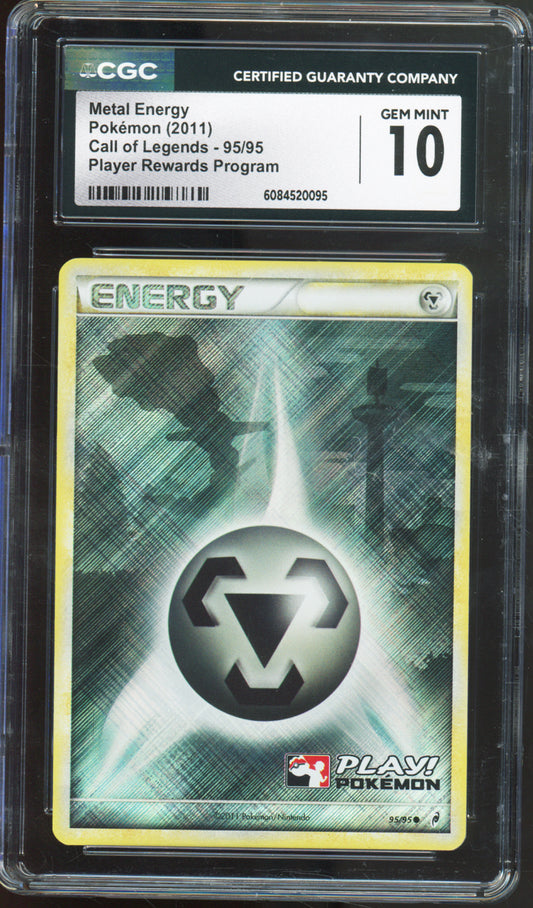 Metal Energy (Crosshatch Holo) - 2011 Pokemon Call of Legends - Player Rewards Program - #95/95 - CGC10