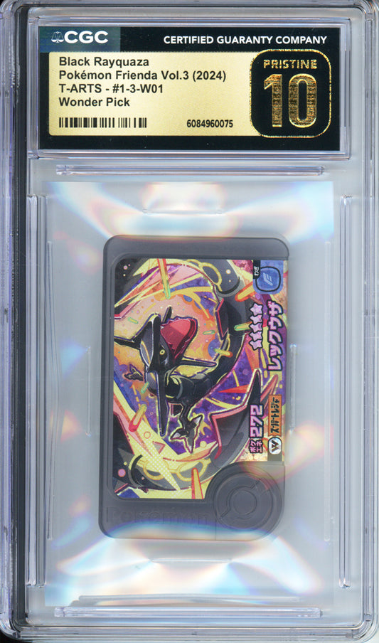 Black Rayquaza - 2024 Pokemon Frienda Vol. 3 - T-ARTS - Wonder Pick - #1-3-W01 - CGCP10