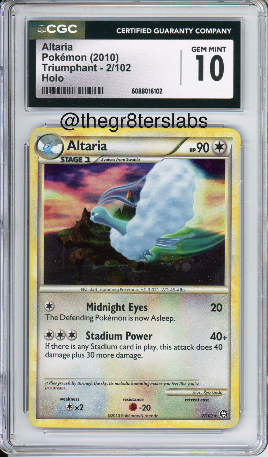 Altaria (Holo) - 2010 Triumphant - #2/102 - CGC10 - front