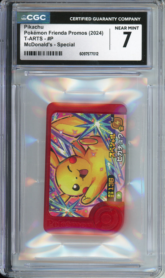 Pikachu - 2024 Pokemon Frienda Promos - McDonald's - T-ARTS - #P - CGC7