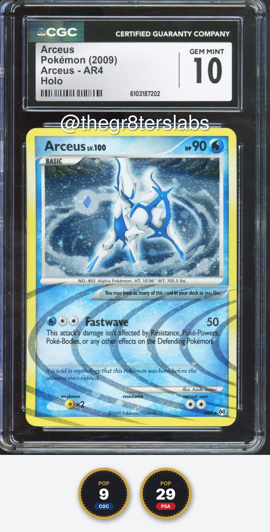 Arceus (Holo) - 2009 Pokemon Arceus - #AR4 - CGC10