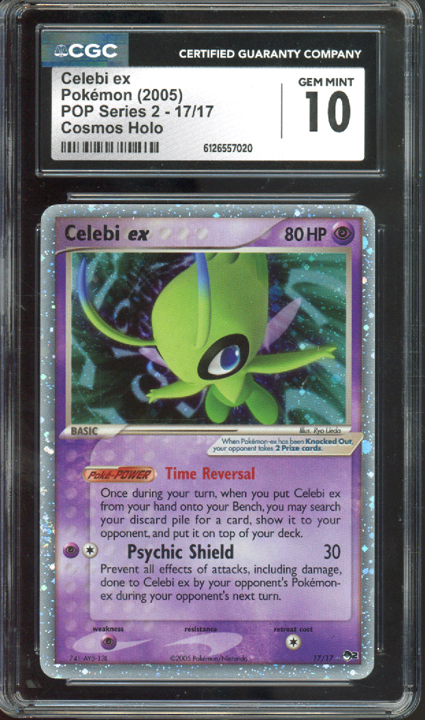Celebi ex (Cosmos Holo) - 2005 Pokemon POP Series 2 - #17/17 - CGC10