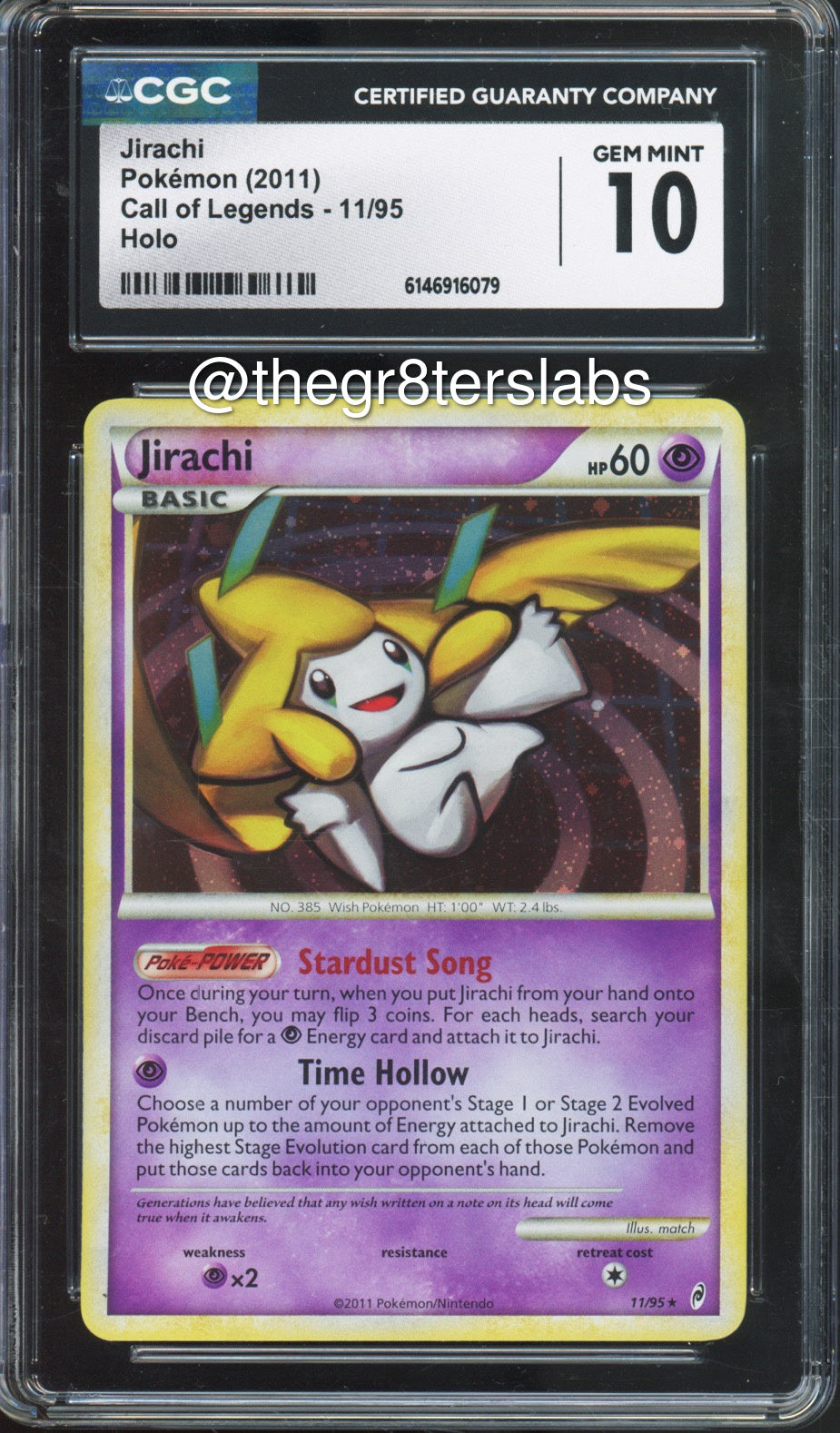 Jirachi (Holo) - 2011 Pokemon Call of Legends - #11/95 - CGC10 - front