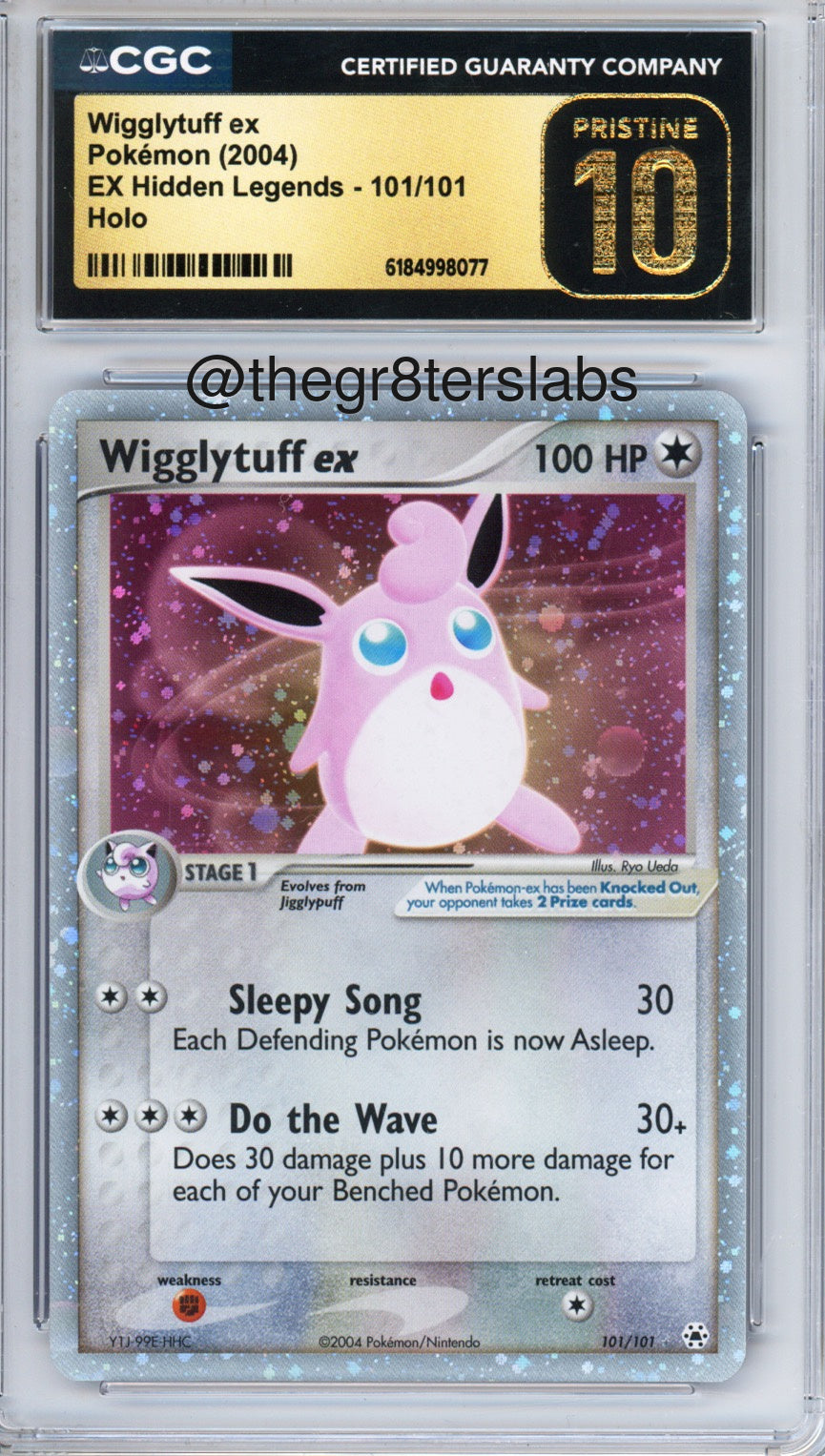 2004 Pokemon EX Hidden Legends Holo Wigglytuff EX #101 CGC 10 PRISTINE - front