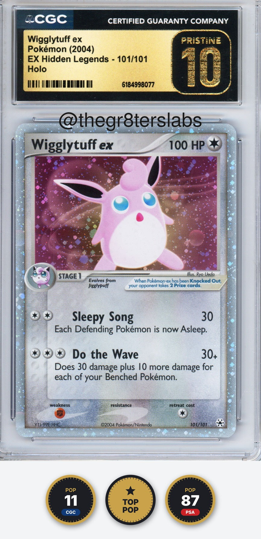 Wigglytuff ex (Holo) - 2004 Pokemon EX Hidden Legends - #101/101 - CGCP10