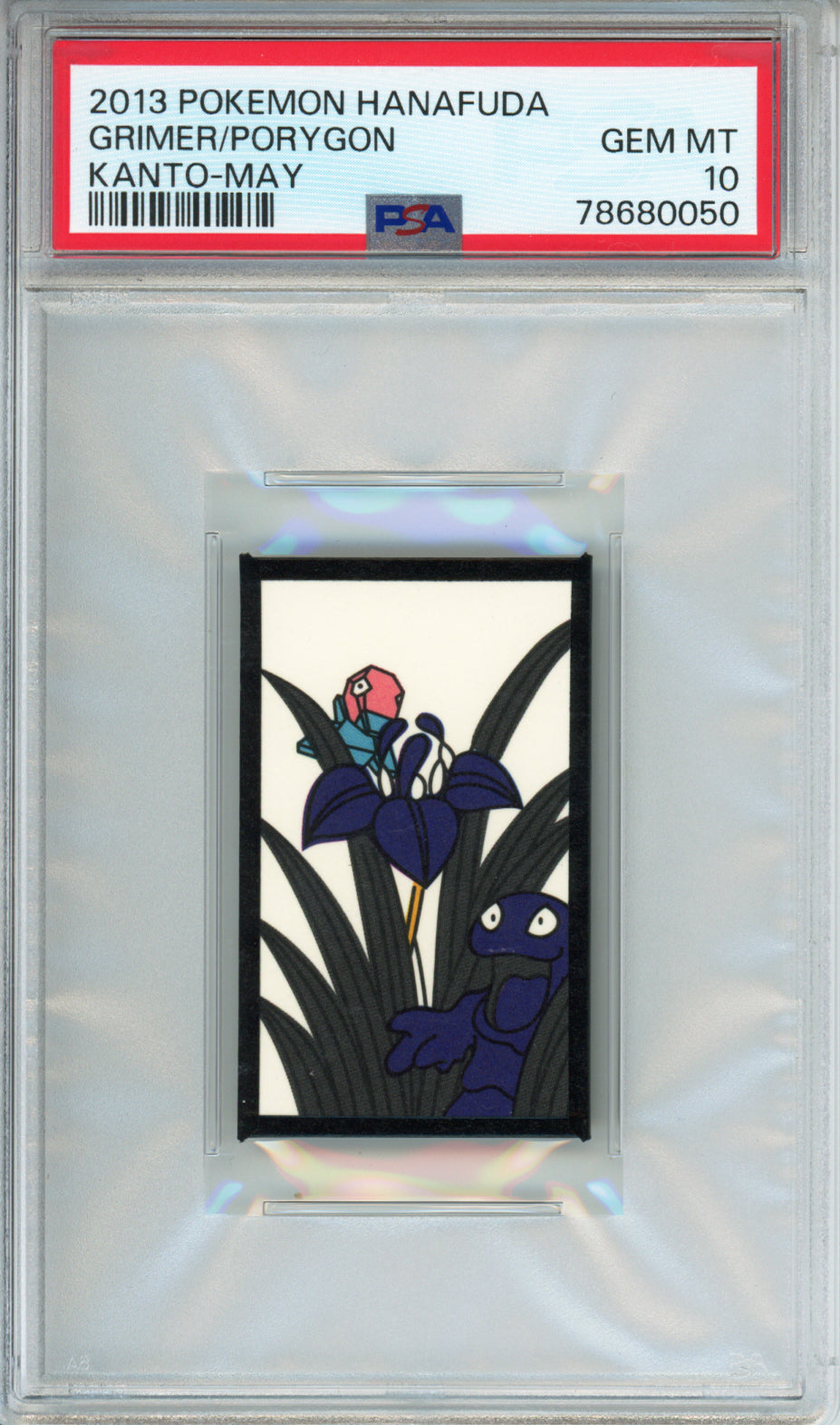 Grimer/Porygon - 2013 Pokemon Hanafuda - Kanto-May - PSA10