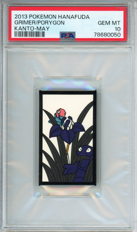 Grimer/Porygon - 2013 Pokemon Hanafuda - Kanto-May - PSA10