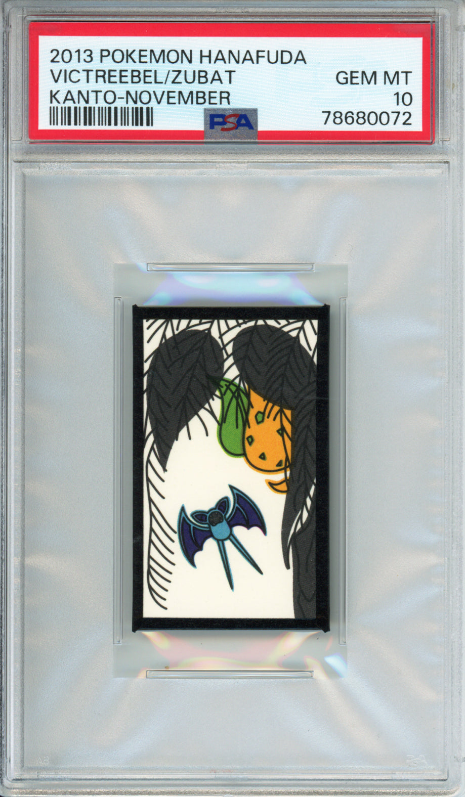 Victreebel/Zubat - 2013 Pokemon Hanafuda - Kanto-November - PSA10