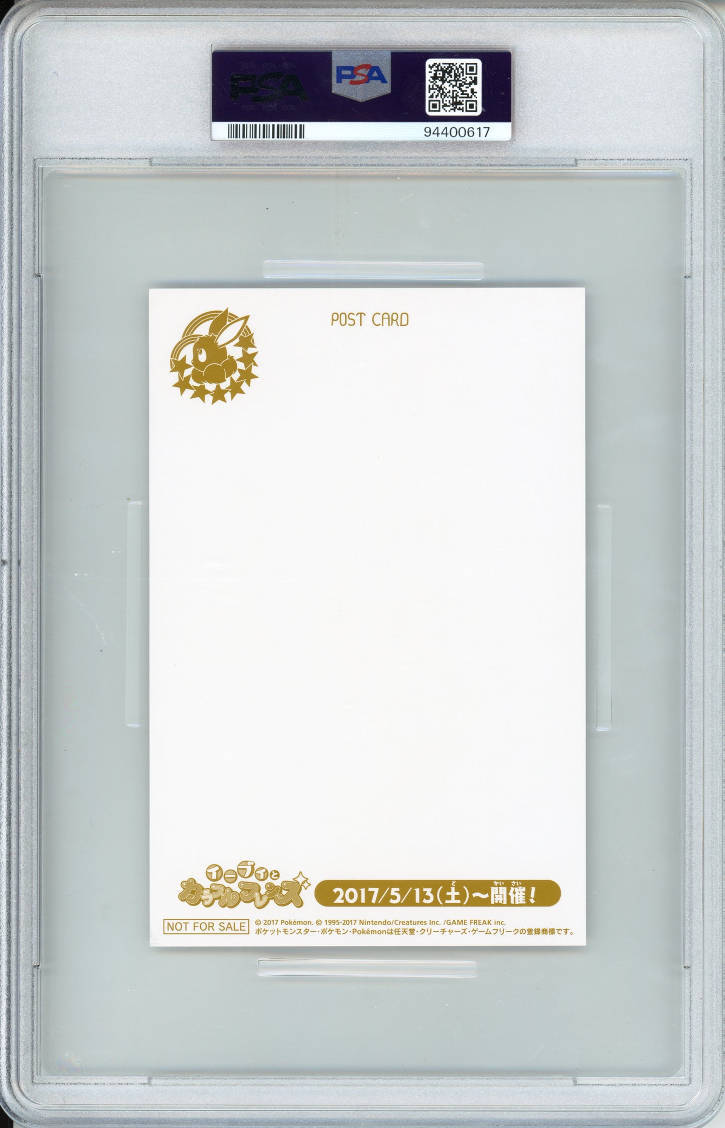 Eevee Collection - 2017 Pokemon Center Post Card - Eievui & Colorful Friends - PSA6