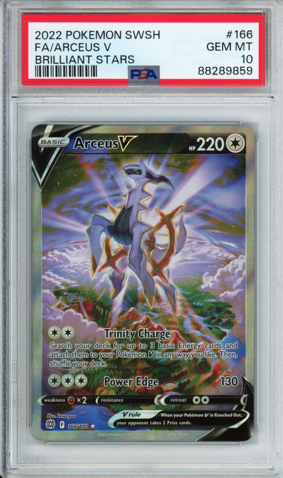 Arceus V (Full Art) - 2022 Brilliant Stars - #166/172 - PSA10