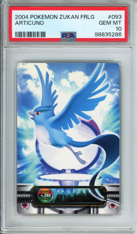Articuno - 2004 Pokemon Zukan - Fire Red, Leaf Green - Japanese - #093 - PSA10