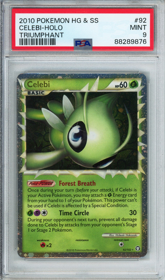 Celebi (Holo) - 2010 Triumphant - #92/102 - PSA9