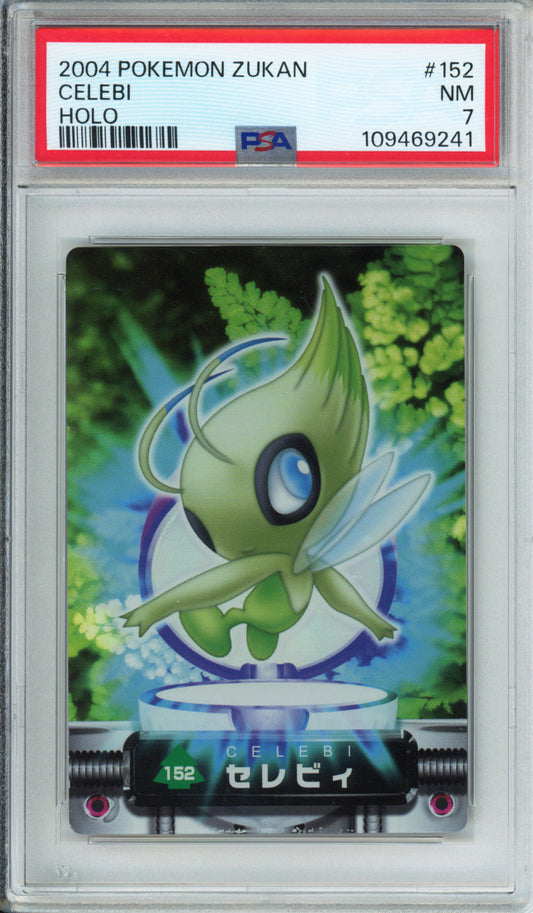Celebi (Holo) - 2004 Pokemon Zukan - Japanese - #152 - PSA7
