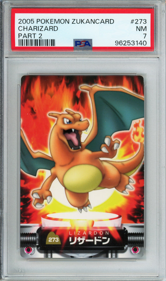 Charizard (Part 2) - 2005 Pokemon Zukancard - Japanese - #273 - PSA7