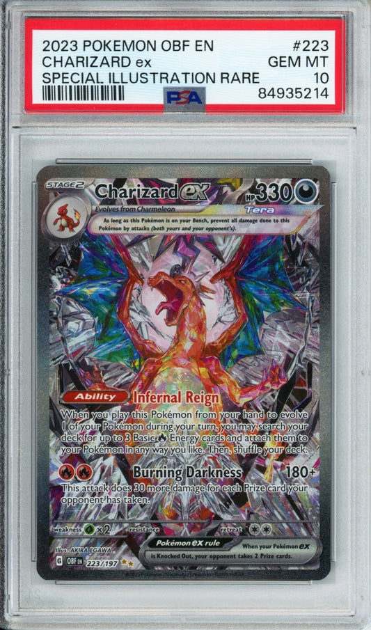 Charizard ex (Special Illustration Rare) - 2023 Obsidian Flames - #223/197 - PSA10 - POP 4,532