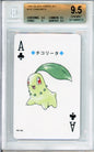 Chikorita (Ace of Clubs) - 1999 Silver Poker Set - Japanese - #152 - BGS9.5