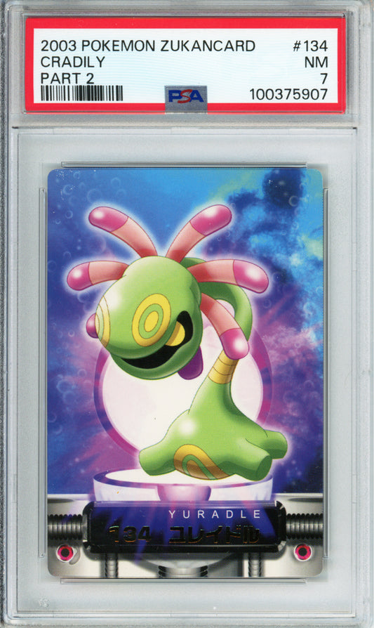 Cradily - 2003 Pokemon Zukancard - Part 2 - #134 - PSA7