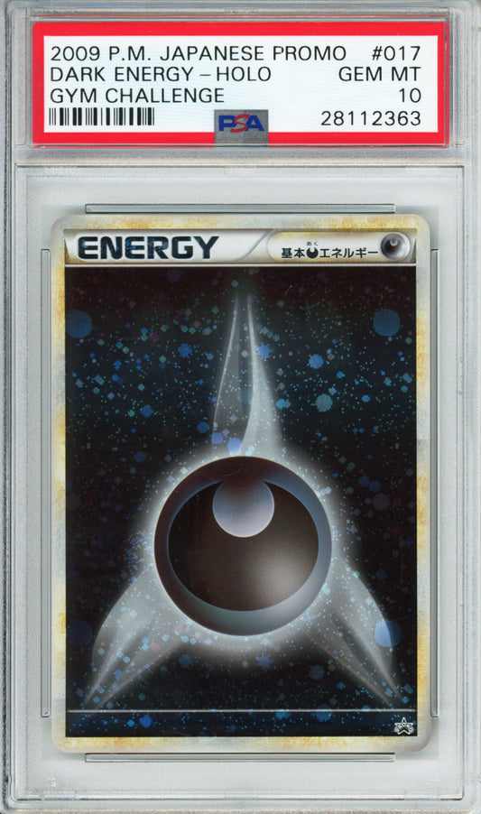 Darkness Energy (Holo) - 2009 Japanese Promo - Gym Challenge - #017/L-P - PSA10