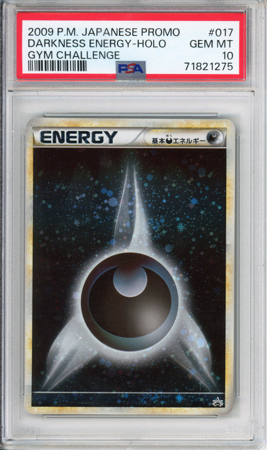 Darkness Energy (Holo) - 2009 Japanese Promo - Gym Challenge - #017/L-P - PSA10