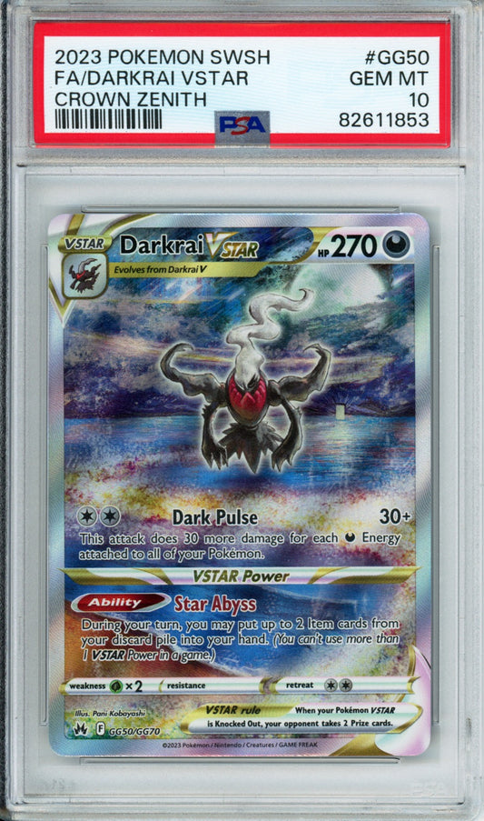 Darkrai VSTAR (Full Art) - 2023 Crown Zenith - #GG50/GG70 - PSA10