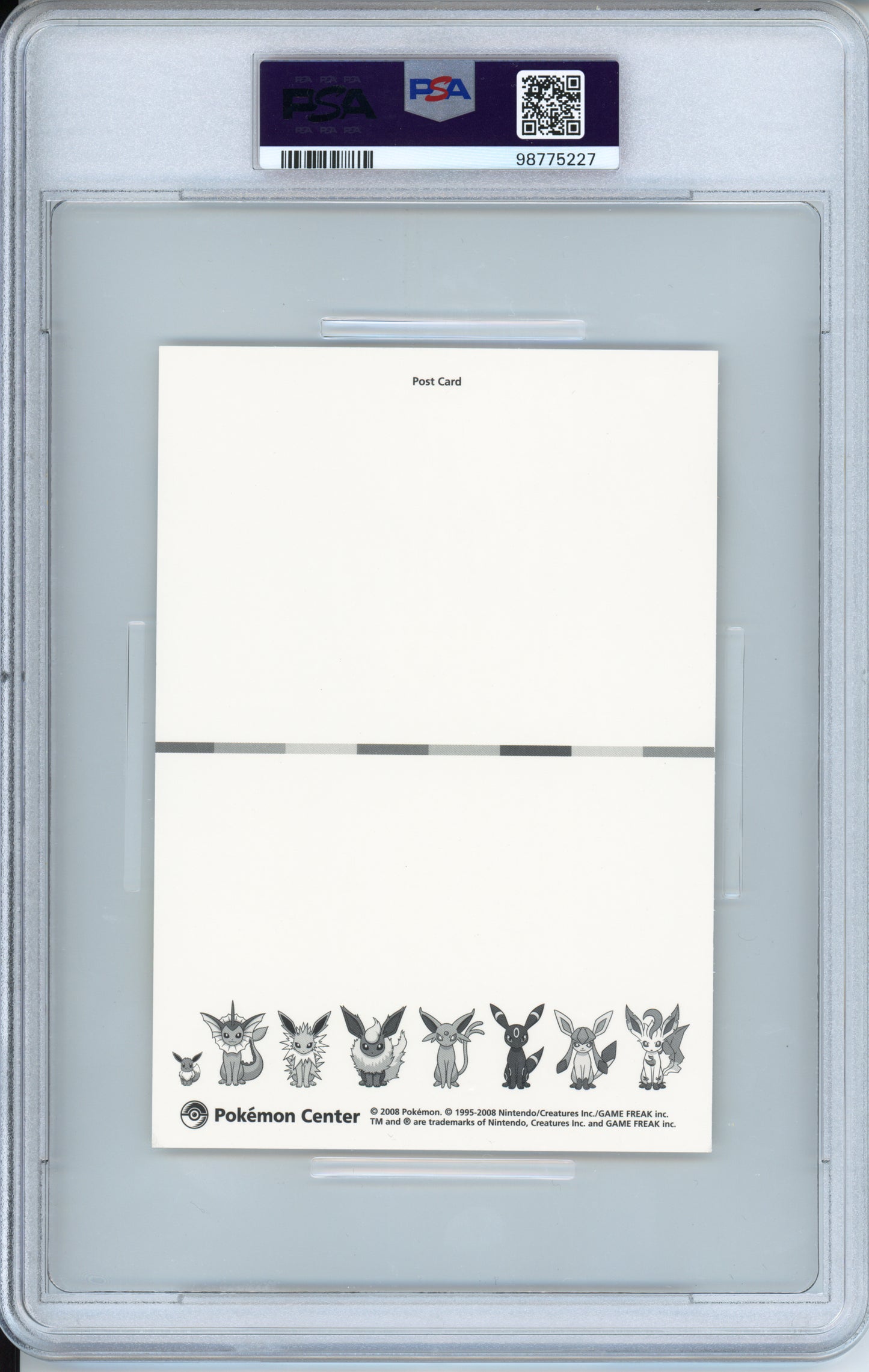 Eevee & Eeveelutions - 2008 Pokemon Center Postcard - Eevee Collection - Version A - Japanese - PSA7