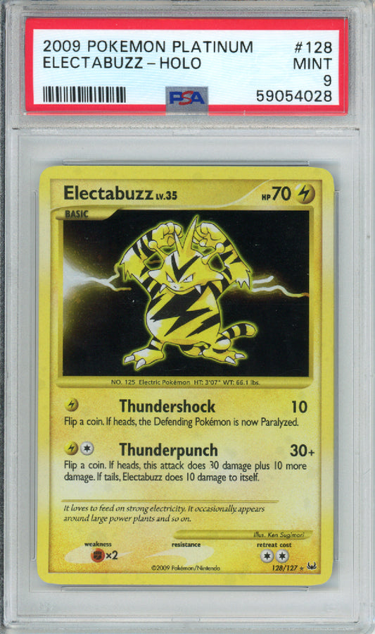 Electabuzz (Holo, Secret Rare) - 2009 Platinum - #128/127 - PSA9