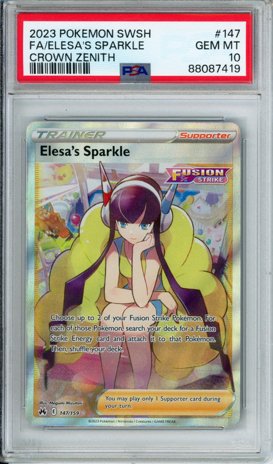 Elesa's Sparkle (Full Art) - 2023 Crown Zenith - #147/159 - PSA10