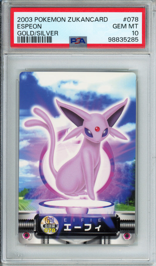 Espeon - 2003 Pokemon Zukan - Gold/Silver - Japanese - #078 - PSA10