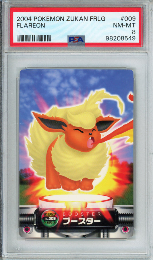 Flareon - 2004 Pokemon Zukan - Fire Red, Leaf Green -Japanese - #009 - PSA8