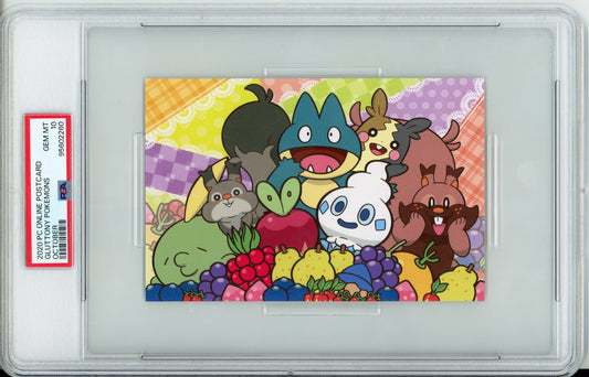 Gluttony Pokemons - 2020 Pokemon Center Online Postcard - October - PSA10