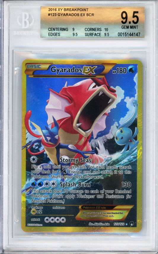 Gyarados EX (Full Art, Secret Rare) - 2016 XY Breakpoint - #123/122 - BGS9.5