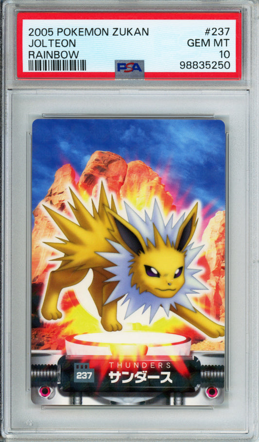 Jolteon - 2005 Pokemon Zukan - Rainbow - Japanese - #237 - PSA10