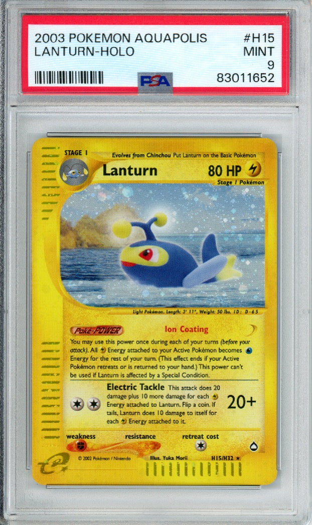 Lanturn (Holo) - 2003 Aquapolis - #H15/H32 - PSA9