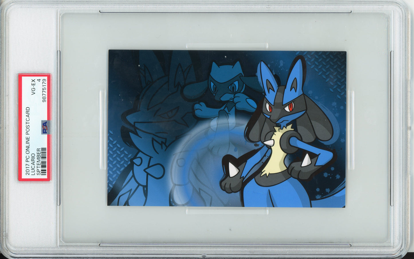 Lucario - 2017 Pokemon Center Online Postcard - September - Japanese - PSA4