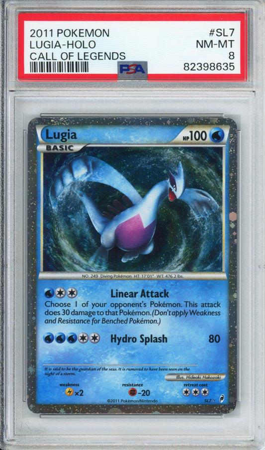 Lugia (Holo) - 2011 Call of Legends - #SL7 - PSA8 - POP 202