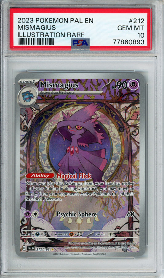 Mismagius (Illustration Rare) - 2023 Paldea Evolved - #212/193 - PSA10